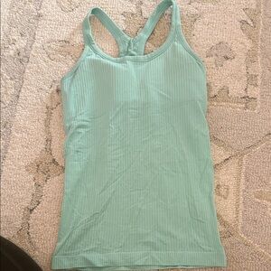 Lululemon Athletica Light Green Ribbed Tank Top
